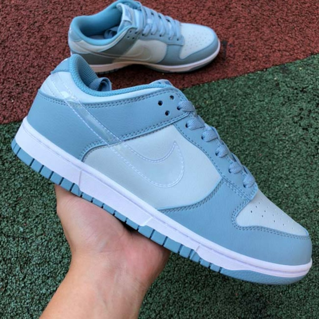 Nike Dunk Low X Clear Blue Swoosh Sneakers